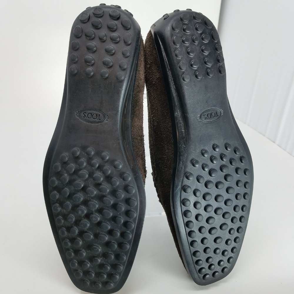 Tod's 34 driving moc suede espresso EUC - Picture 4 of 7